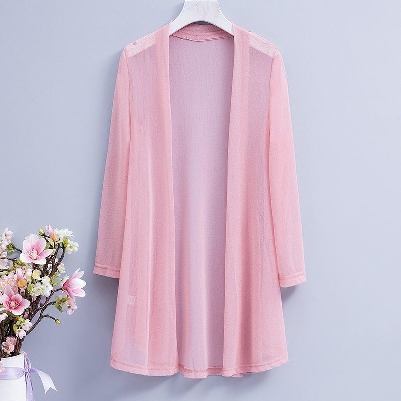 Летняя одежда для защиты от солнца для женщин, длинный сетчатый платок с длинными рукавами, внешний кардиган