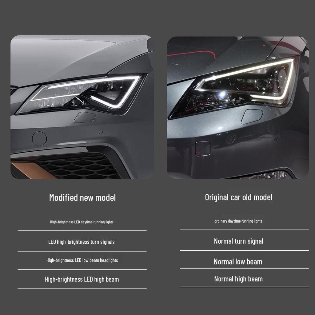 Светодиодные Дневные Ходовые Огни и Поворотники для Сборки Фары Seat Leon 13-19