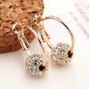 Wedding Party Wearing Woman Female Crystal Ball Fashion Alloy Drop Earrings Gift for Friend ADM