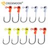 10 шт. Мини Джиг-головки Крючки 1 г Смешанные цвета для Морской Речной Озерной рыбалки Крючок Джиг Приманка Жесткие приманки Т-образный хвост Мягкий червь Рыболовные снасти