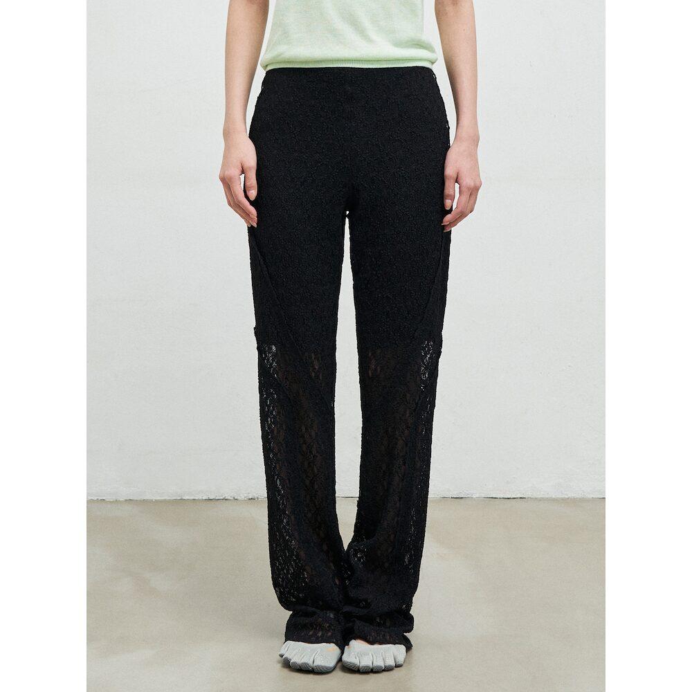 Черные брюки Anggae Lace Line