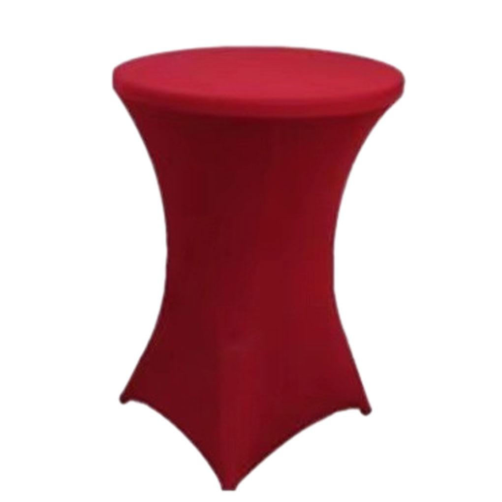 Easy Care Elastic Cocktail Table Set Fitting For Hotel Wedding Party Hotel Wedding Party Table Cover