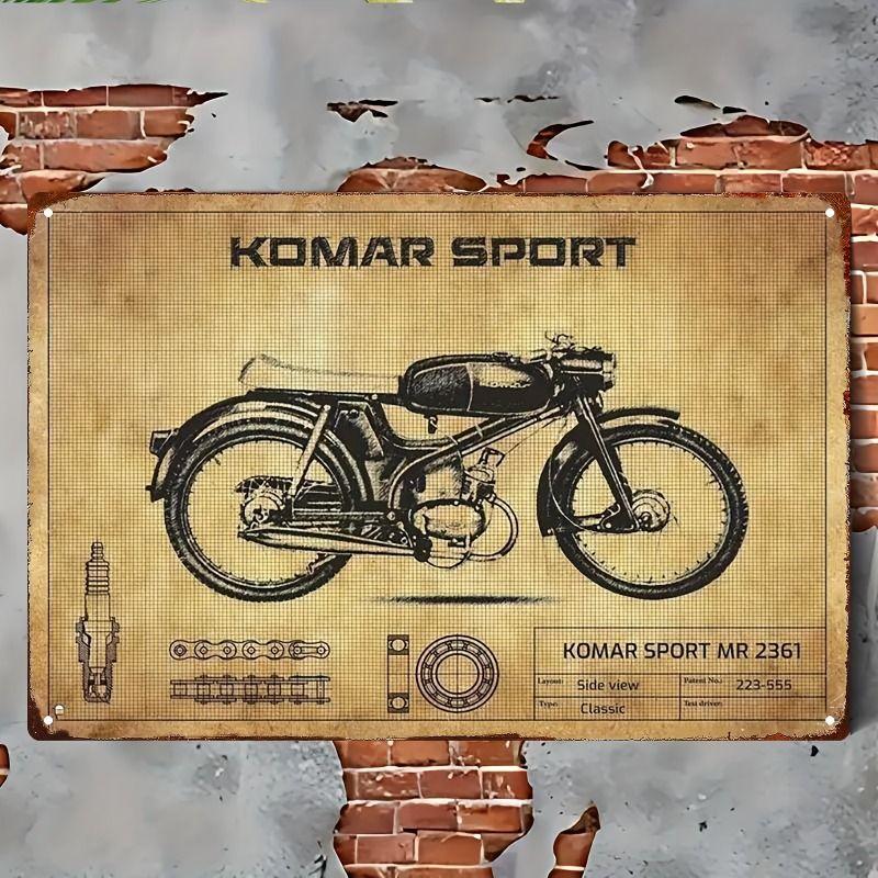 Vintage Tin Sign Retro Motorcycle Garage Wall Decor Bar Man Cave Artwork