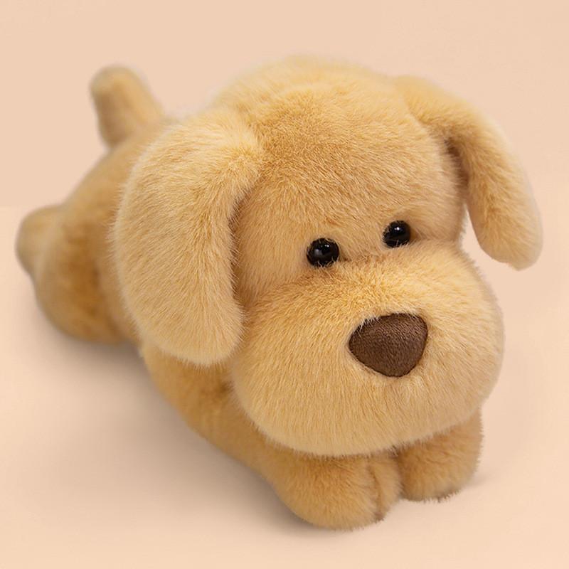 Plush Golden Retriever Dog Toy With Pp Cotton Filling For Kids And Pets