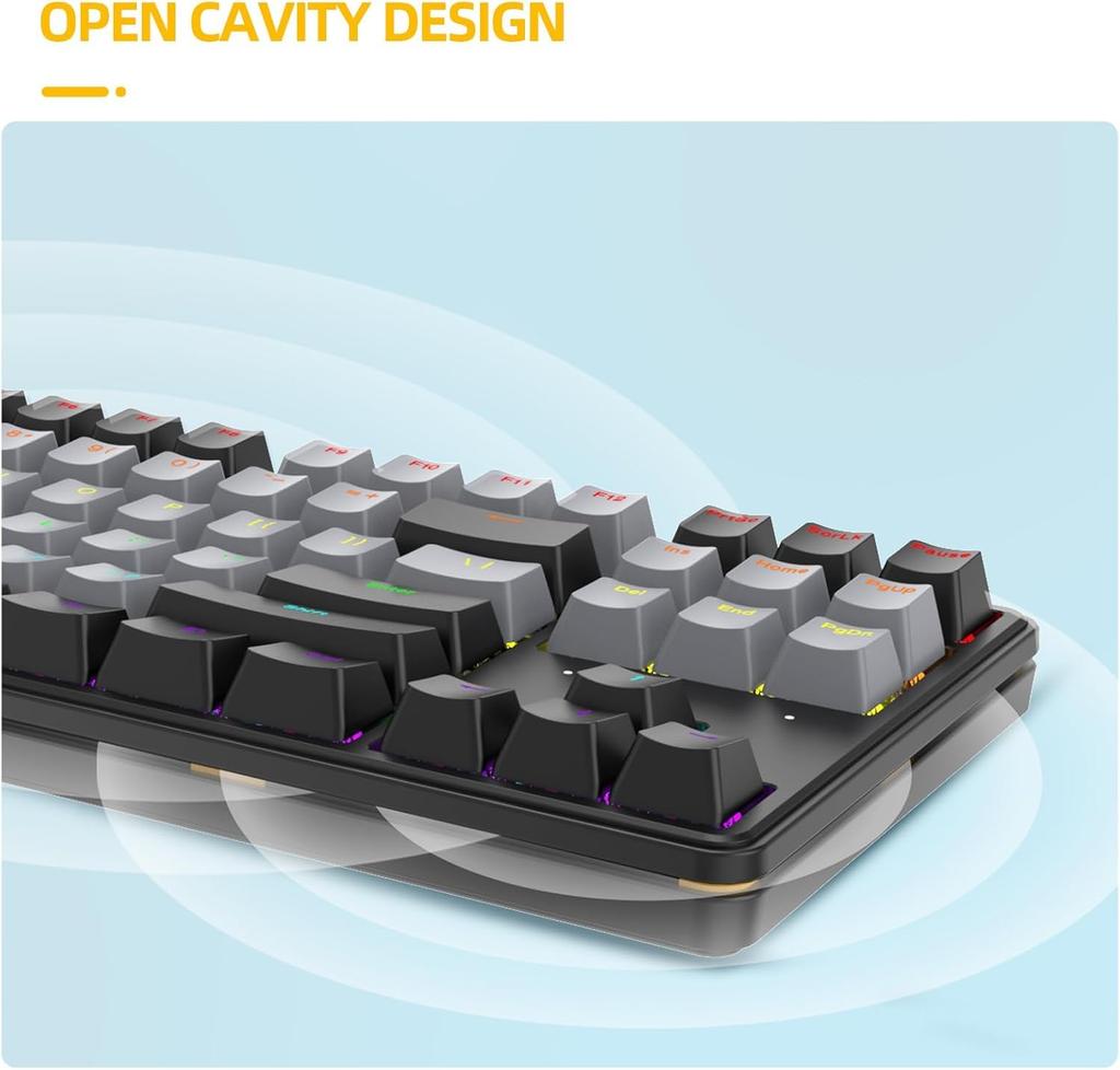 Игровая механическая TKL-клавиатура IROK NA87 MAG Rapid Trigger с магнитными переключателями, английская, с возможностью горячей замены, RGB, 8000 Гц, 80% раскладка, подсветка, программируемая, проводная,