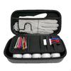 Golf Ball Gloves Storage Case Bag Zipper Holder 28x14x8.5cm Multipurpose Polyester with Divided