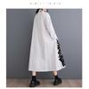 Loose Large Size Splicing Casual Simple Printed Sweet Long Sleeve Shirt Dresses