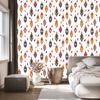 Boho Wallpaper White and Red for Living Room and Bedroom 50x1000