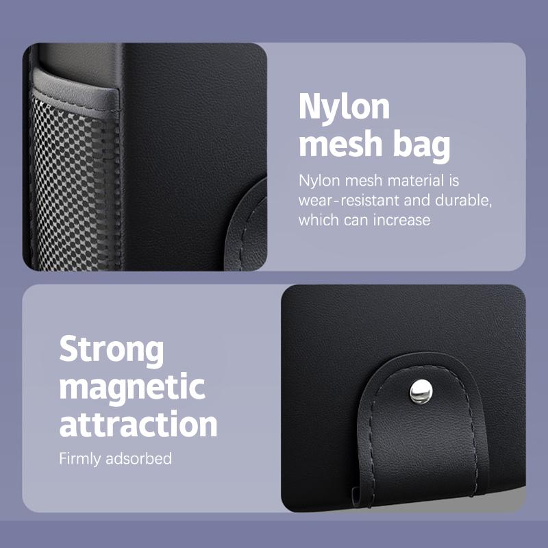 Автомобильный держатель для телефона из искусственной кожи, крепление, подвесной органайзер для хранения на воздуховоде, автомобильная сумка для телефона, органайзер для ключей, очков, мелочей, аксессуары для поддержки