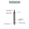MA16/20/25/32/40 Series Stainless Steel Magnetic Ring 25-500Mm Stroke Double Acting Small Mini Pneumatic Air Cylinder