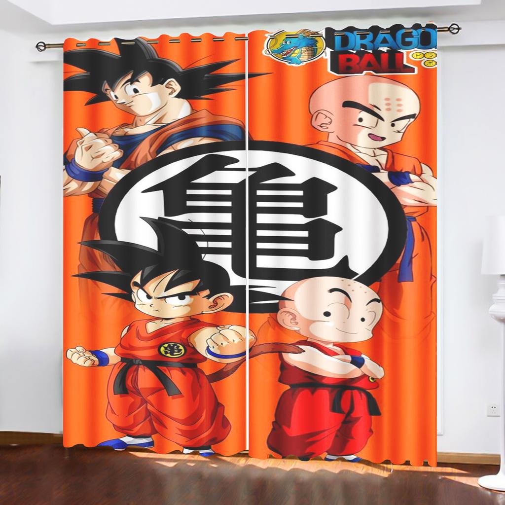 Шторы в стиле аниме Dragon Ball для гостиной, спальни, затемняющие шторы, 1 шт., домашний декор, перфорированные, пыленепроницаемые