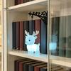 Сюрприз на День Рождения для Фанатов Волшебная Полка-Лампа с Фигурками Совы, Феникса и Оленя, Винтажная Железная Подставка, Теплый Свет для Ночного Чтения, Декоративный Свет