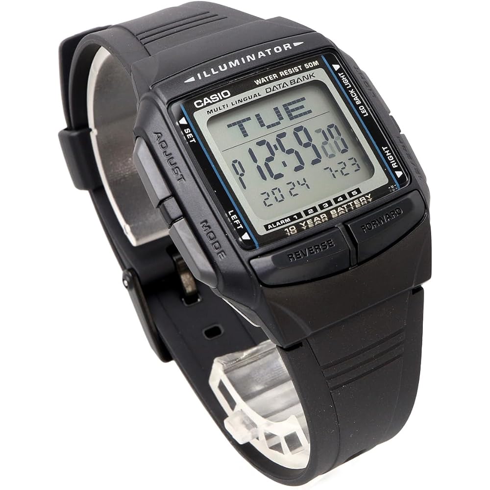 Casio Data Bank Telememo 30 Цифровые часы DB-36-1AV Мужские Черные Зарубежная модель