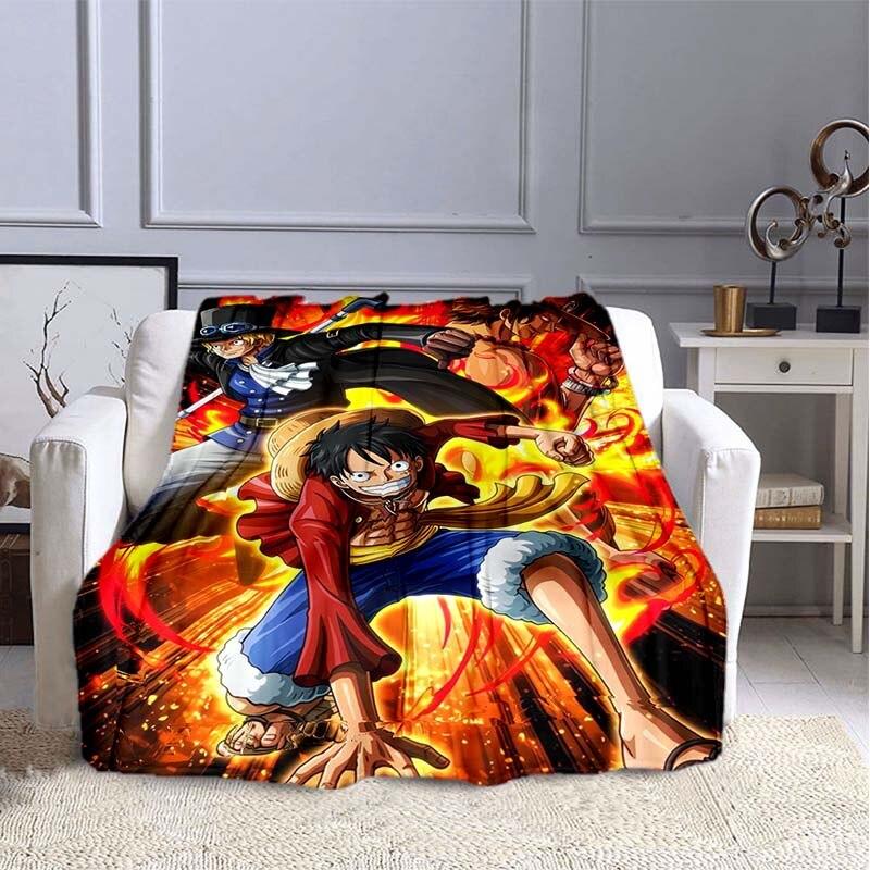 Аниме цельное прямоугольное одеяло с 3D принтом, фланелевое одеяло, фланелевое носимое одеяло, уникальное одеяло для дивана-кровати