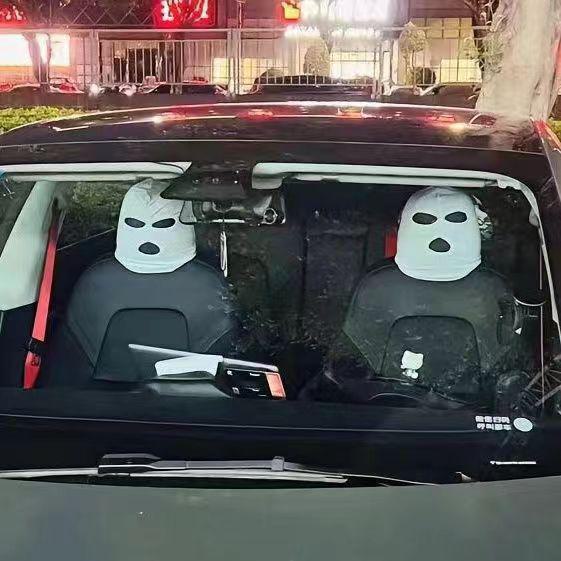 Забавная маска-чехол на подголовник автомобильного сиденья в виде знаменитости из Интернета с индивидуальной шапкой для особого декора автомобиля.