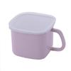 Fuji Enamel Storage Container, Square Miso Pot with Airtight Lid, Pink, C-KP.P