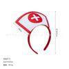 Halloween nurse hat, headband, cos party performance dress, masquerade headband (2pcs)