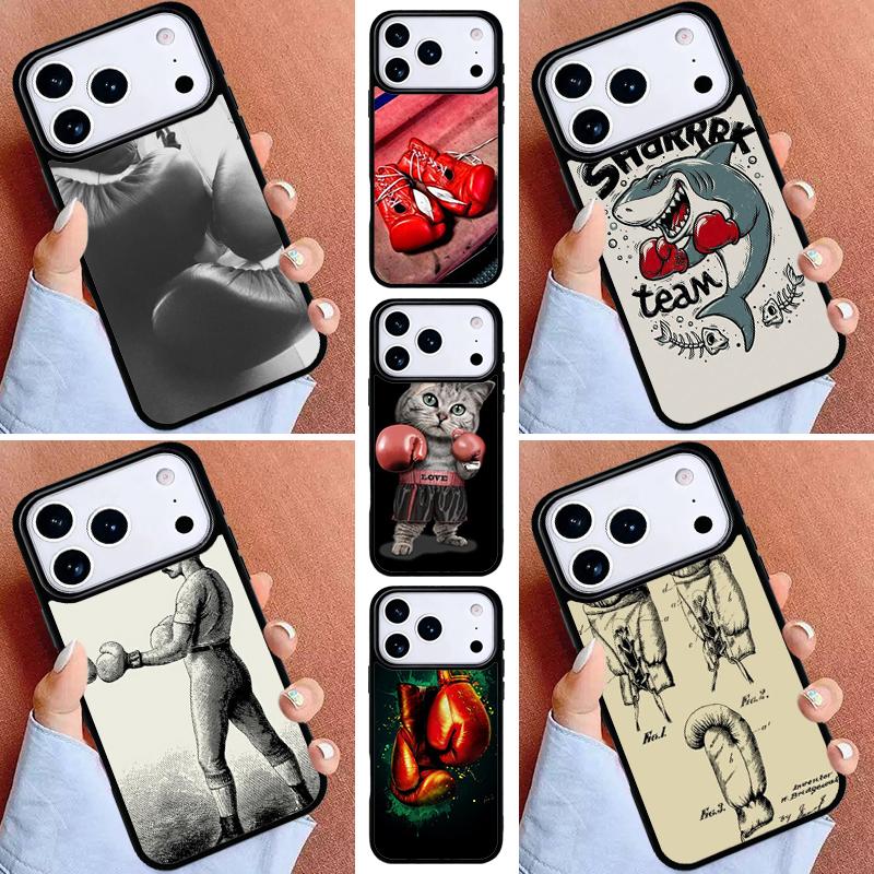Boxing Art Phone Case for iPhone 16e 15 14 13 12 17 Pro Max Plus Air 17pro Cover Coque