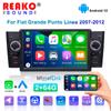 Автомобильное радио Android 12 для Fiat Linea Grande Punto 2007-2012 1Din Carplay, навигация, мультимедийный плеер, стерео головное устройство