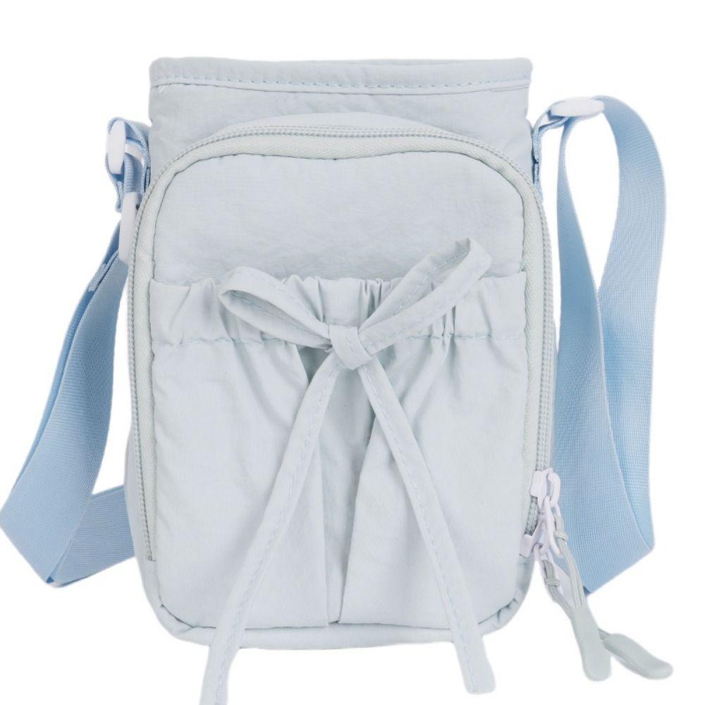 Large Capacity Water Bottle Sling Bag Bowknot Crossbody Sports Bottle Bag Gym Bottle Bag Travel