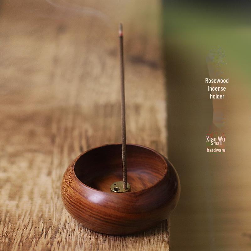 Rosewood Ebony Mini Incense Burner Stand