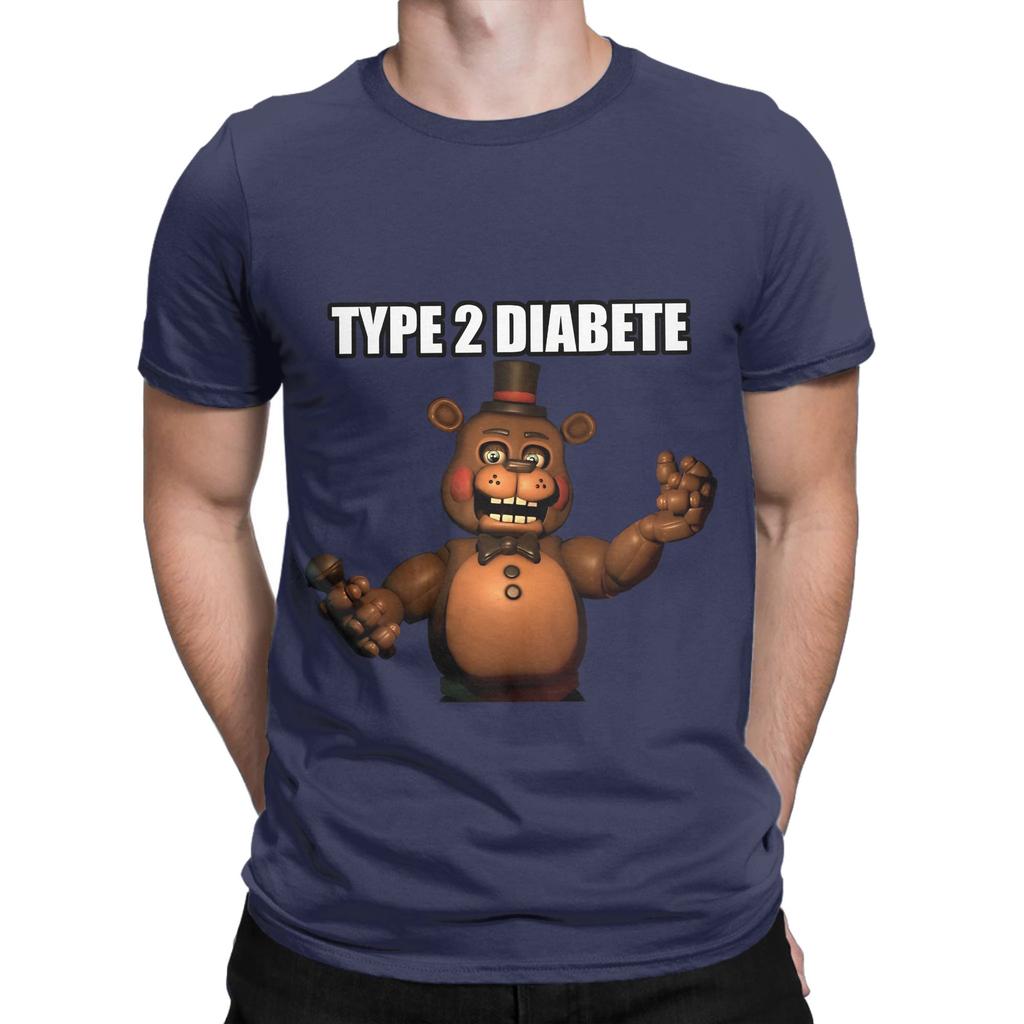 freddys diabetes diagnosis Funny 100 Cotton TShirt FNAF Tops Tees For Unisex