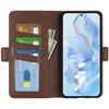 For Honor 80 5G Flip Folio Book Stand PU Leather Phone Case Calf Texture Wallet Style Dual Magnetic Clasp Protective Cover