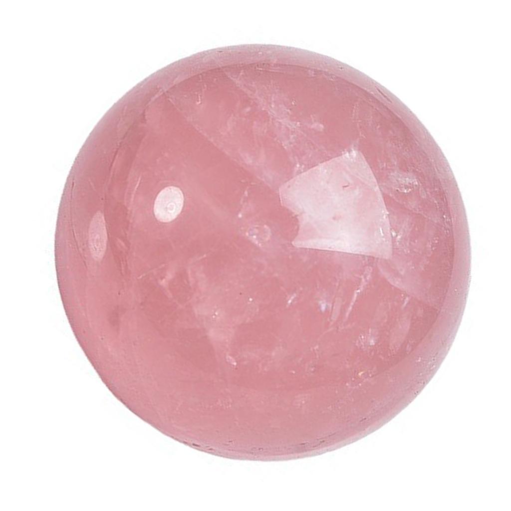 Розовый кварцевый кристаллический шар 4 см, маленький хрустальный шар для домашнего офиса, декора и медитаций, усиливающих любовь и гармонию