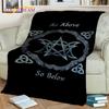 Gothic Ouija Tarot Witchcraft Horror Skull Blanket,Flannel Throw Blanket for Halloween Bedroom Bed Sofa Picnic Hiking Cover Gift