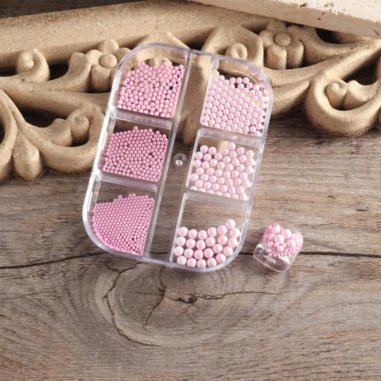 6 сеток/коробка ювелирных изделий для ногтей. Изысканные легкие многоцветные макароны «сделай сам», полный круглый жемчуг для дизайна ногтей.