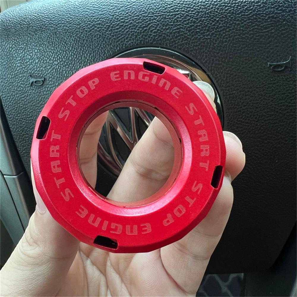 Car Engine Start Stop Switch Button Cover Moto Lgnition Decoration Sticker Rotatable Protect Cap Car Interior Decor Accessories