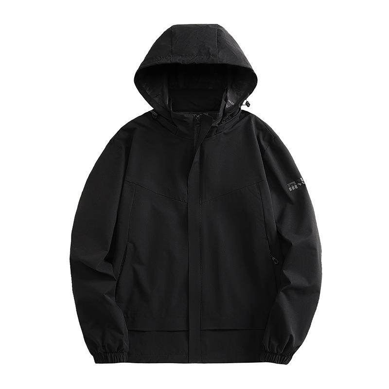 Autumn and Winter New Loose Men's Trend Solid Color Hooded Jacket American Casual Tooling Ruffian Handsome Solid Color Coat Versatile