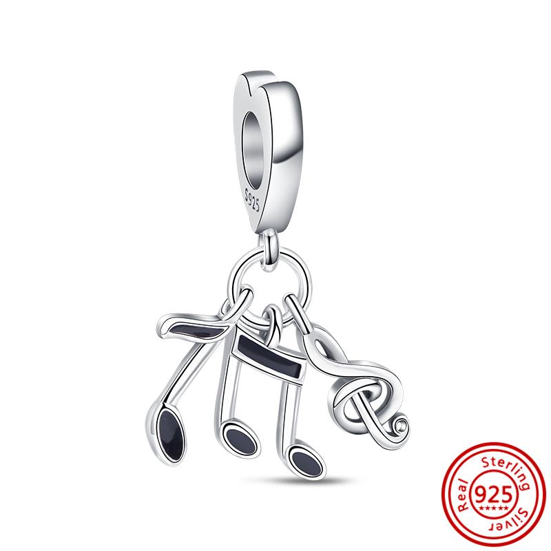 925 Copper Love Dreams Palette Crayon Music Guitar Piano Sports Pendant Beads Fit Original Pantaro Charms Bracelet DIY Zircon