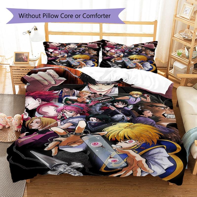 Hunter X Hunter Villain Group Anime 3Pcs Bedding Set, Duvet Cover with 2 Pillowcases, No Comforter No Pillow Core