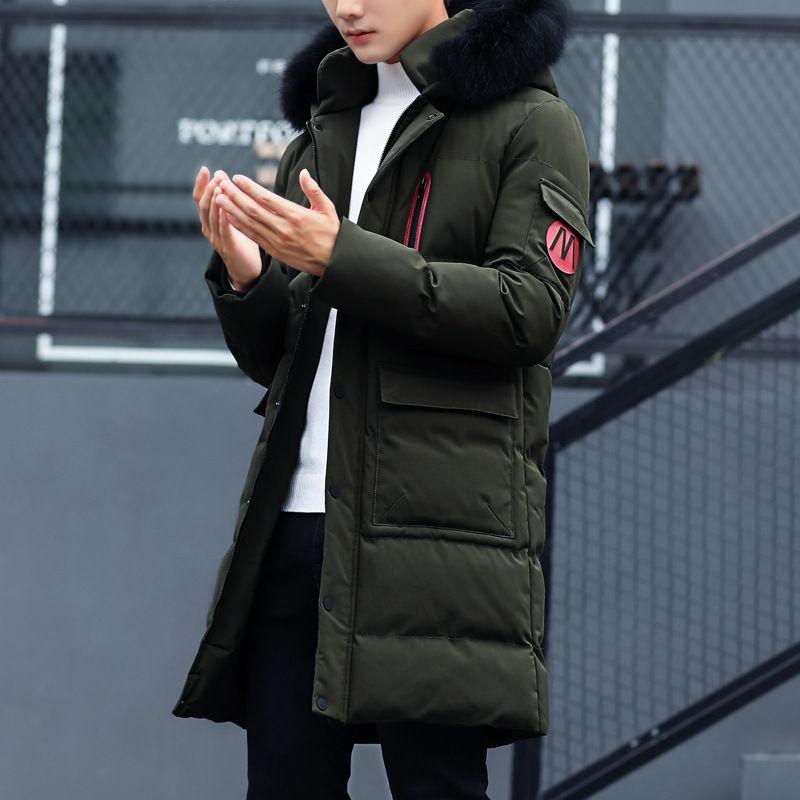 Winter Jackets for Men Hooded Casual Long Cotton Jackets Thicker Warm Parkas Male Outwear Winter Coats Slim Fit Jackets