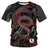 Summer Dragon Animal Pattern Tees Fashion Trend Round Neck Short Sleeved 3D Printed Casual Loose T-Shirts Men’s