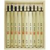 Minamoto Yoshihide Carving Knives with Paulownia Wood Set of 10 Steel, Box,