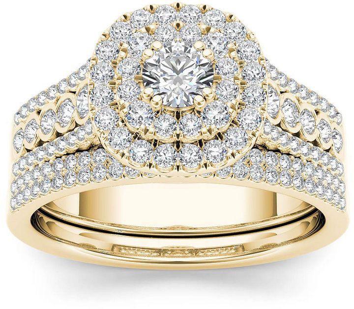 Позолоченные циркониевые парные кольца - Европейская и американская классическая ювелирная бижутерия