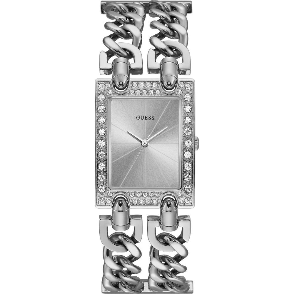 Guess Модные Серебряные Металлические Женские Кварцевые Часы W1121L1 в Стиле Хэви-метал