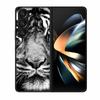 Чехол-крышка для телефона Samsung Z Fold 6 Волк Черный Пластиковый Жесткий Задний Чехол для Samsung Galaxy Z Fold6 Fold 4 3 2 5 Чехол Funda