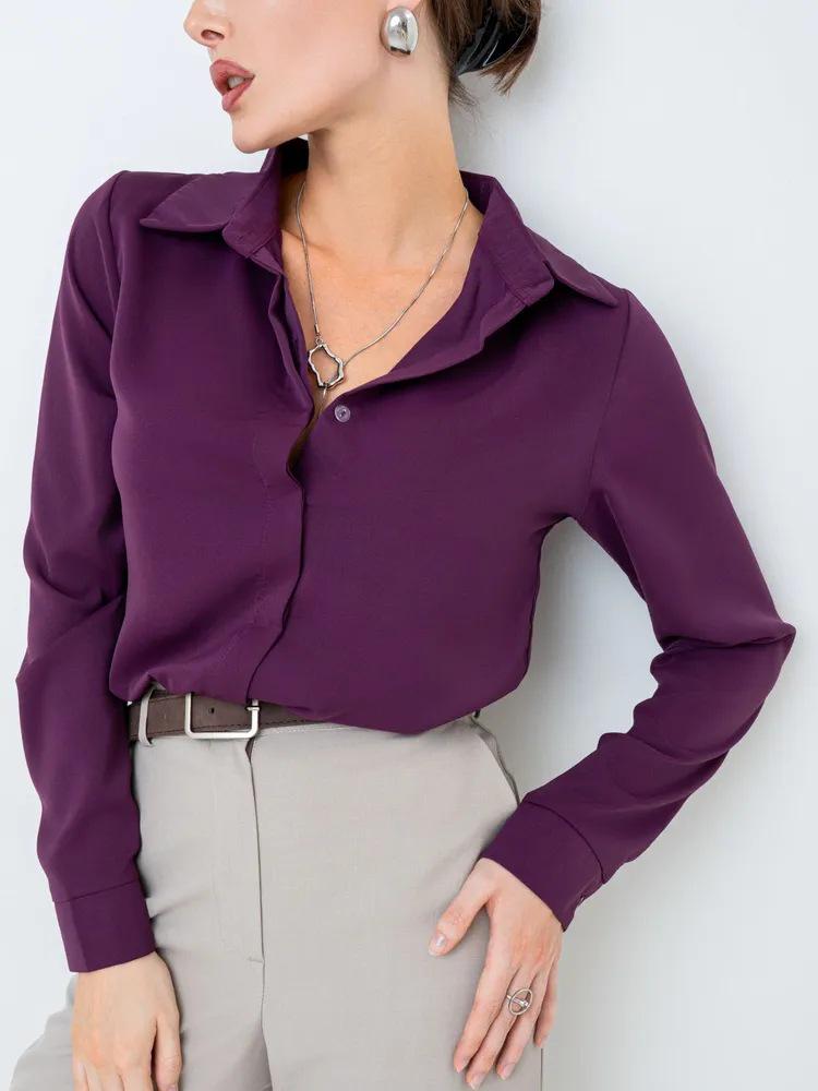 Европейско-американская приталенная рубашка с длинным рукавом: Элегантный и современный