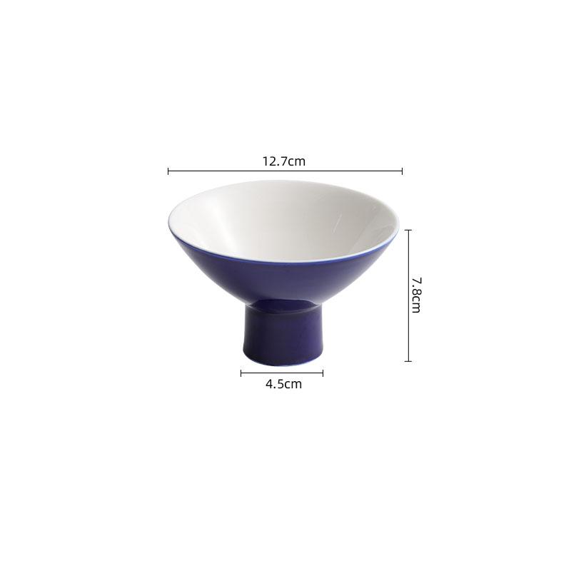 Creative Ceramic High Legged Deep Bowl Dessert Bowl Salad Bowl Snack Bowls Restaurant Molecular Cuisine Specialty Tableware