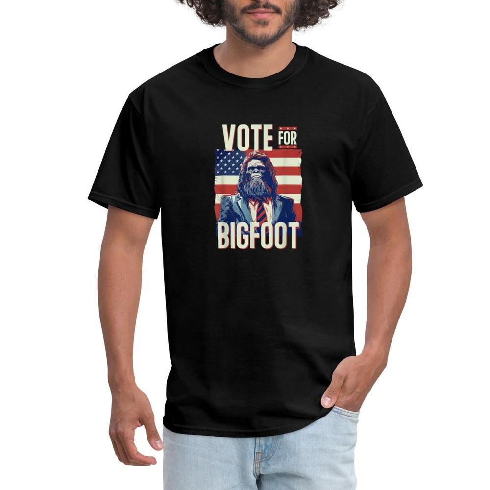 Vote for Bigfoot Humorous Political Design Men's T-Shirt Unisex T-Shirt