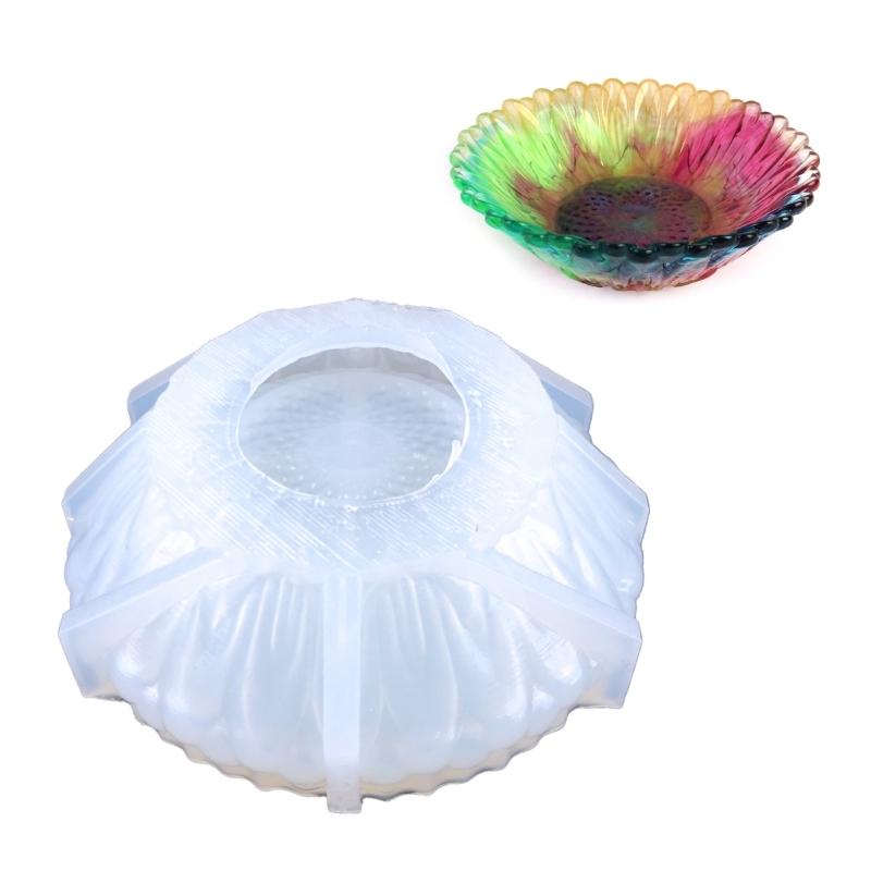 Flower Storage Tray Silicone Mold Storage Box Crystal Epoxy Resin Casting Molds Jewelry Tray Gypsum Mold Home Decor