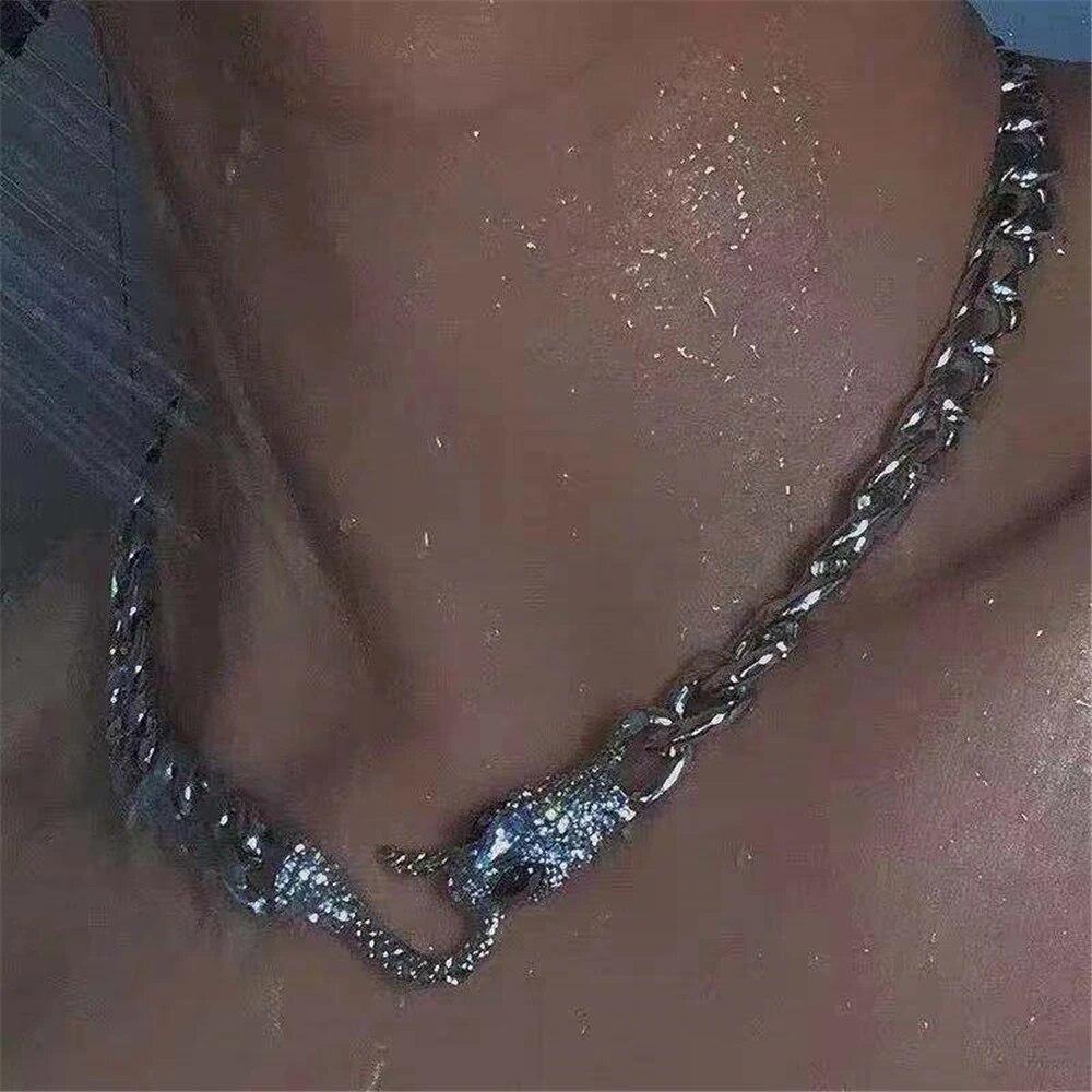 Креативное колье в виде змеи, винтажная цепочка в виде змеи, модное женское вечернее колье, индивидуальные ювелирные изделия, подарки в стиле панк