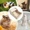 Sand Bath For Hamsters Detachable With Ladder Wooden Hamster Bathing Bowl For Enrichment Pet-Care Comfort Home Cage Lifestyle