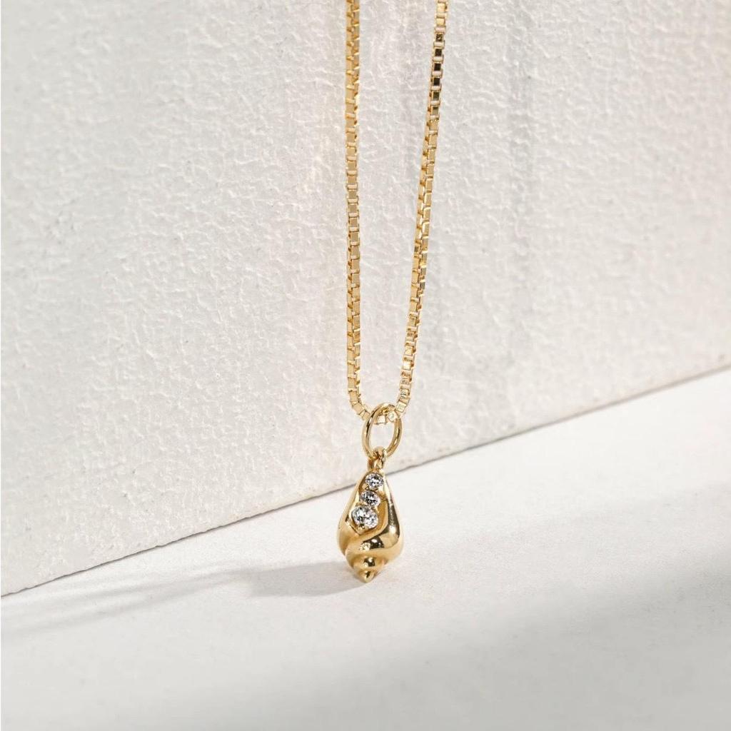 Посеребренная цепочка на ключицу с бриллиантами, покрытая 18-каратным золотом, для женщин