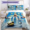 Lionel Messi Pattern Printed 3PCS Bedding Set Soft Skin-Friendly Washable Duvet Cover & Pillowcases Set All Season Bedroom