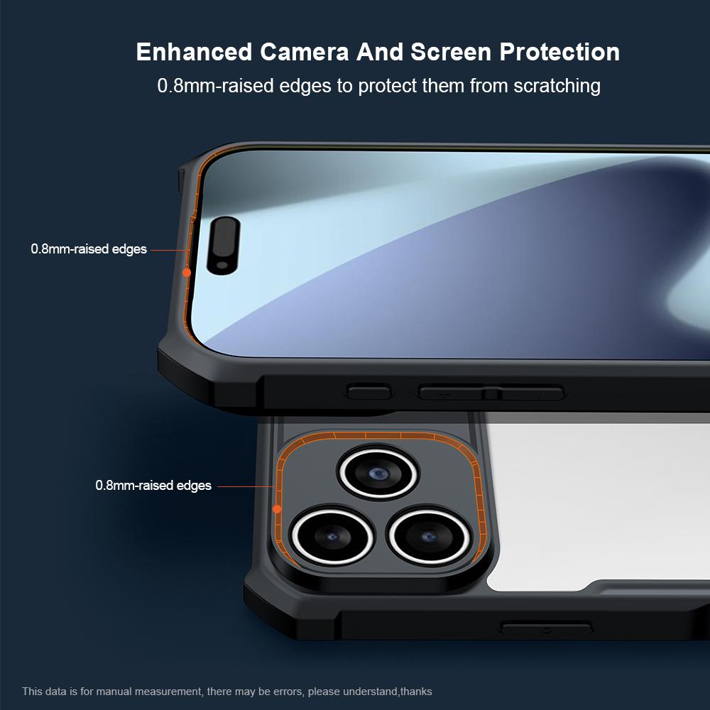 XUNDD For iPhone 17 Pro Case Dropproof TPU+Acrylic Clear Back Phone Cover