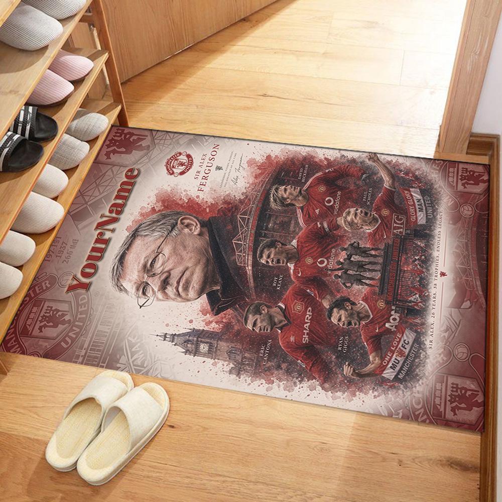 Manchester Customized Name Carpet Design for Foyer Decorate room Outdoor Balcony Antislip Carpet Anime Office Decor Best for Christmas